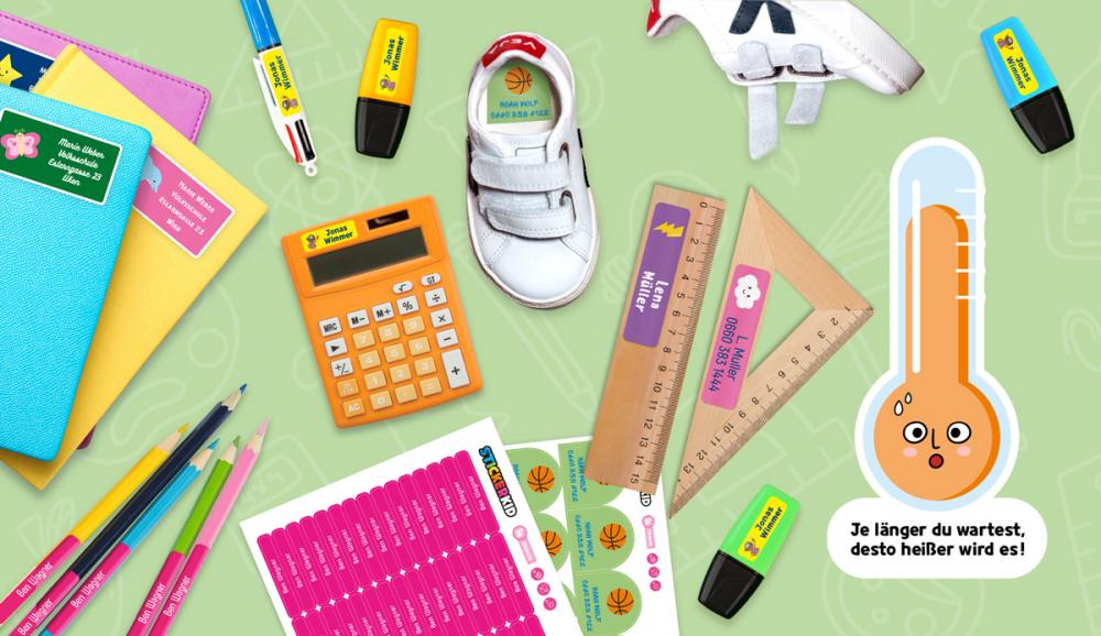 StickerKid Österreich: Namensetiketten, Namensaufkleber, Aufkleber